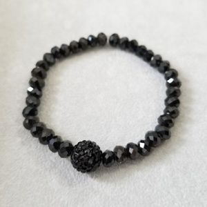 Handmade Black Beaded Bracelet